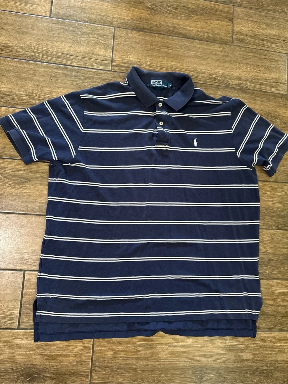 Polo Ralph Lauren 2XL  Striped Short Sleeve Polo Cotton Shirt Stretch